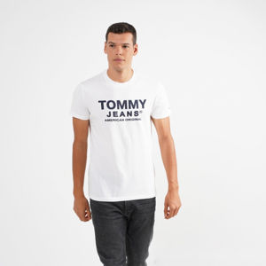 Tommy Jeans pánské bílé tričko Essential - L (YBR)